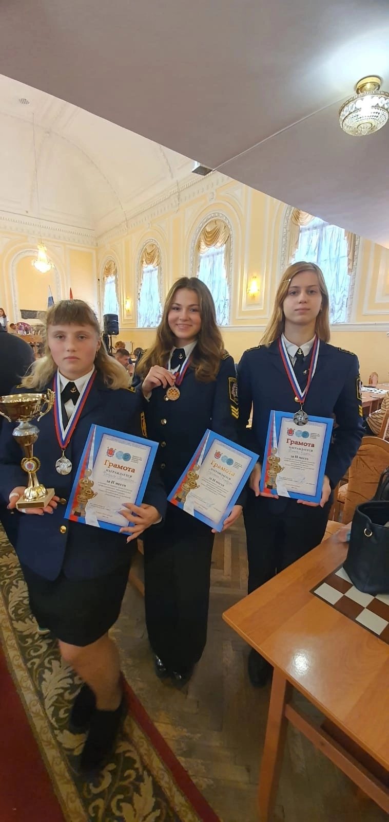 Первое место в турнире по шашкам Первое место в турнире по шашкам