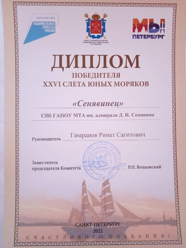 Победители Слета юных моряков-2022 Победители Слета юных моряков-2022